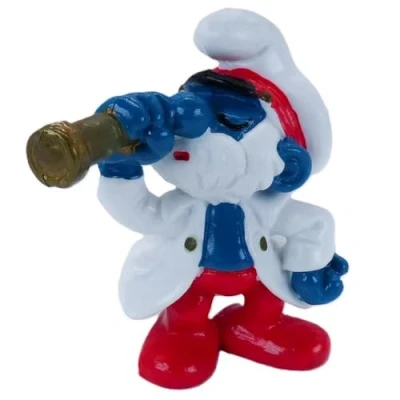 Afbeelding van Schleich Grote smurf als kapitein 20141 De smurfen 5,5 cm