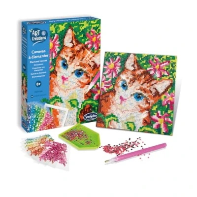 Image de Jeu créatif SentoSphère Art &amp; Creations Canevas à diamanter Chaton