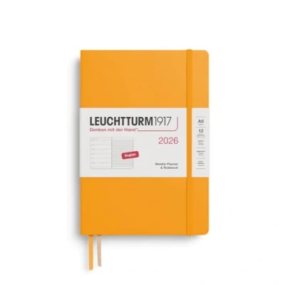 Afbeelding van Leuchtturm1917 Agenda 2026 A5 Weekly Planner &amp; Notebook hardcover Rising Sun 15x21cm