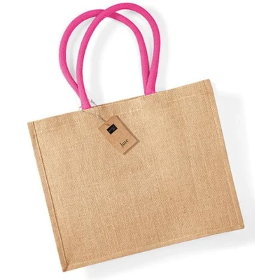 Afbeelding van Tas One Size Westford Mill Natural / Fuchsia 100% Jute