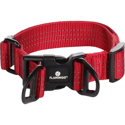 Afbeelding van Flamingo Zorba Halsband Honden Rood M 40 55cm 32mm 1st 134225