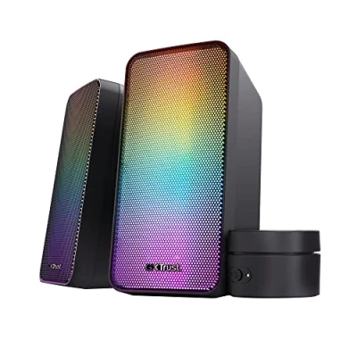 Image de Trust Haut parleurs Pc Gxt 611 Wezz Pulsation Éclairage Rgb Noir (24587)