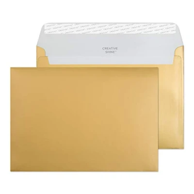 Afbeelding van Blake Creative Shine 45313 enveloppen C5, 162 x 229 mm, 130 g/m², zelfklevend, 25 stuks, goud metallic