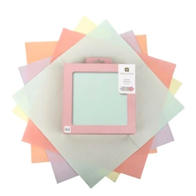 Afbeelding van Talking Tables Pretty Pastel servetten voor verjaardagsfeest, babyshower, vrijgezellenfeest, picknick, decoupage, 33 cm, 50 stuks