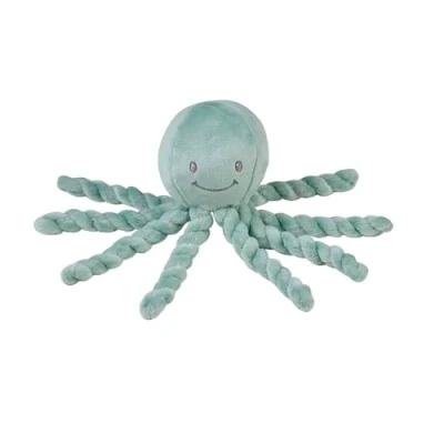 Afbeelding van Nattou LAPIDOU Knuffel Octopus 22 cm Kopergroen