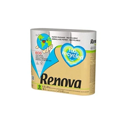 Afbeelding van Renova 100% gerecycled toiletpapier, 921 g, 9 stuks