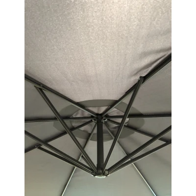 Afbeelding van SenS Line Parasol Menorca Antraciet 300x250 cm Ø300 360 Draaibaar Incl. Kruisvoet Geschikt om boven Tuintafel te plaatsen