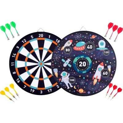 Afbeelding van Dubbelzijdig Magnetic/Paper Space Kinder Dartboard Darts