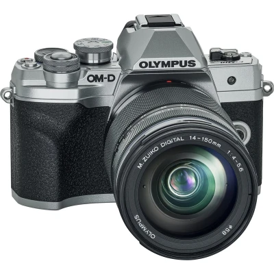 Afbeelding van Olympus OM D E M10 mark IV zilver + 14 150mm F4.0 5.6 zwart