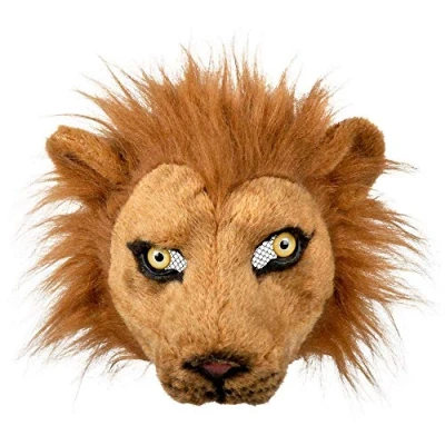 Afbeelding van Boland Pluchen halfmasker Leeuw Volwassenen Dieren Safari