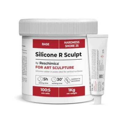 Afbeelding van R SCULPT siliconenrubber voor beeldhouwers, twee componenten en eenvoudig te gebruiken, kopieert alle fijne details is compatibel met harsen, beton andere materialen (1 kg)
