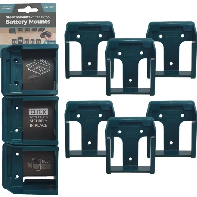 Afbeelding van StealthMounts BM MK18 BLU 6 Accuhouder voor Makita 18V LXT Blauw pack