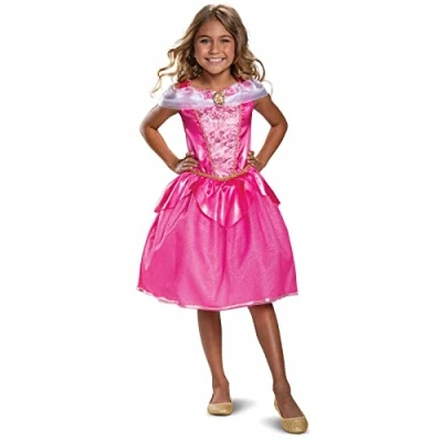 Afbeelding van Smiffys Disney Sleeping Beauty Aurora Deluxe Kostuum Jurk Kinderen Kids tm 6 jaar Roze