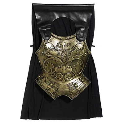 Afbeelding van Bristol Novelty BA909 Romeinse borstplaat met cape, heren, eenheidsmaat