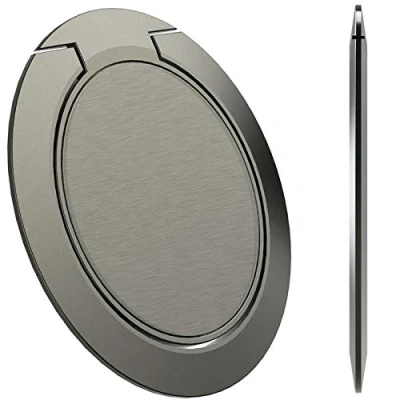 Afbeelding van Werelds dunste telefoonringhouder, ultradunne mobiele telefoon ringtone houder dun compatibel met iPhone Samsung smartphone accessoires (zwart)