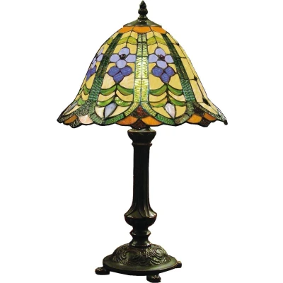 Afbeelding van Gebloemde tafellamp Eleanor in Tiffany stijl