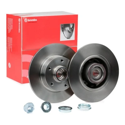 Afbeelding van BREMBO 08.B391.37 Remschijf 260 8 5 volledig Met ABS sensorring, schroeven, wiellagerset RENAULT: Megane 4, IV Saloon