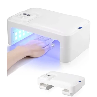 Afbeelding van uv lamp gelnagels, 180 W, lamp, led, voor nagels, professionele nageldroger, snel met 4 timers, automatische sensor, lcd display gelnagellak, Shellac