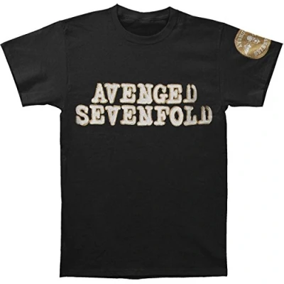Afbeelding van Avenged Sevenfold Logo &amp; Death Bat Heren T shirt M Zwart