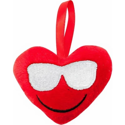 Afbeelding van Verhaak Sleutelhanger Hartje Bril 6,5 Cm Rood
