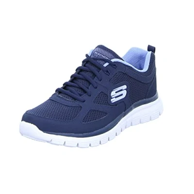 Image de Skechers Burns Agoura baskets pour Homme, Navy Leather/Mesh/Trim, 40 EU
