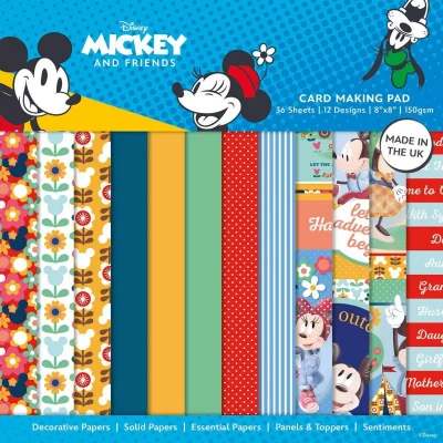 Afbeelding van Mickey and Minnie Mouse Card Making 8x8 Pad