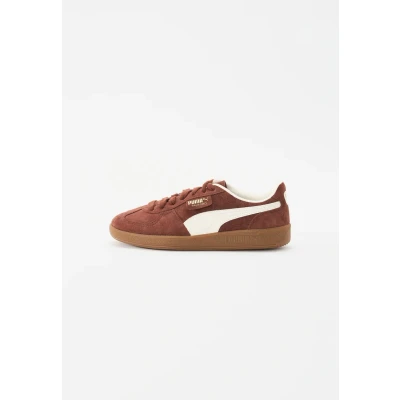 Afbeelding van Puma Palermo Unisex Sneakers laag, Maat: 45, Chocotart/warm white/gold Veloursleer