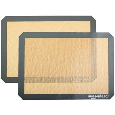 Afbeelding van Amazon Basics 2 stuks bakmatten van siliconen, meerkleurig, 0,0 x 16,5 11,63 inch