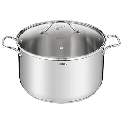 Image de Marmite 36 cm inox B8647504, Tous feux dont induction, 17,5L, Poignées robustes, Couvercle verre, Intuition XL