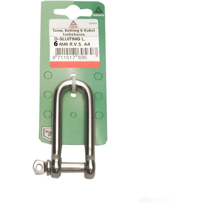 Afbeelding van D sluiting l model 6mm rvs Deltafix