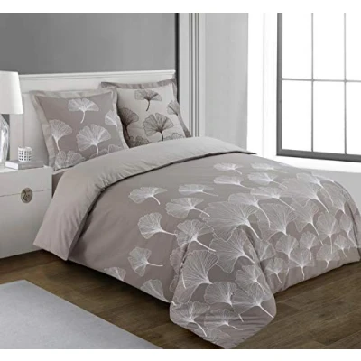 Afbeelding van VISION home Ginko Dekbedovertrek 240x220cm met 2 bijhorende slopen 100% katoen