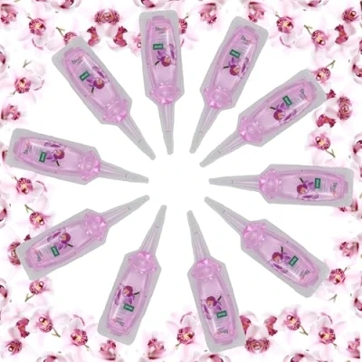 Afbeelding van floraline® Orchideeënvitaliteitskuur, 10 ampullen kunstmest voor 20 maanden groei en prachtige gezonde bloemen, zacht aanbrengen verzorgen