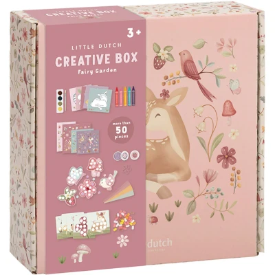 Afbeelding van Little Dutch Fairy Garden knutseldoos, knutselpakket junior creatief speelgoed knutselen cadeautip kleuter knutselbox 2 varianten