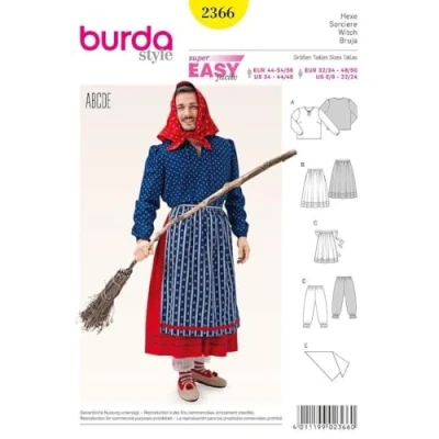 Afbeelding van Burda Naaipatroon 2366 Heksenkostuum