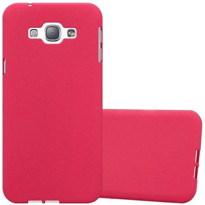 Afbeelding van Cadorabo Hoesje geschikt voor Samsung Galaxy A8 2015 in FROST ROOD Beschermhoes gemaakt van flexibel TPU silicone Case Cover