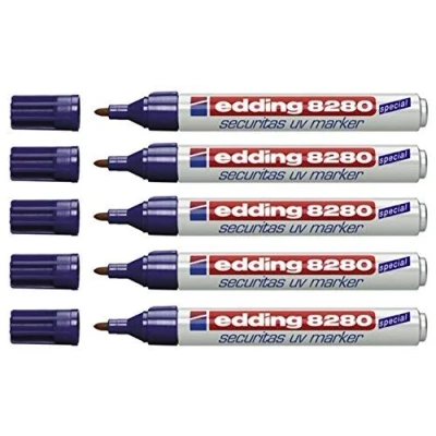 Afbeelding van edding 8280 Securitas UV Marker, 5 stuks, lijnbreedte ca. 1,5 3 mm, permanent