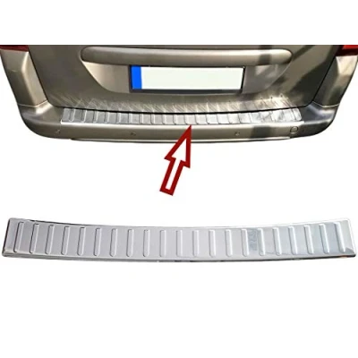 Afbeelding van Recambo CT LKS 1040 Roestvrijstalen bumperbescherming voor Citroen Berlingo II, Partner Tepee, met afgeschuinde rand, maat L