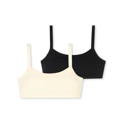 Afbeelding van Schiesser 2PACK Fresh VIBE Bustier voor kinderen, Maat: 140, Schwarz weiss