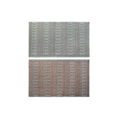 Afbeelding van Tapijt DKD Home Decor 120 x 180 0,4 cm Blauw Polyester Groen Arabisch (2 Stuks)