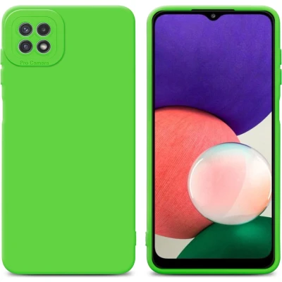 Afbeelding van Cadorabo Hoesje geschikt voor Samsung Galaxy A22 5G in Fluid GROEN Beschermhoes gemaakt van flexibel TPU silicone Cover Case