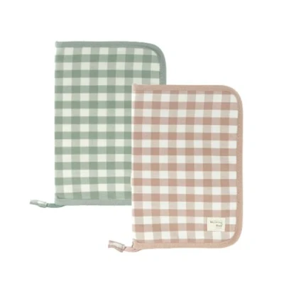 Image de Porte documents REMY Walking Mum Vert et blanc rose