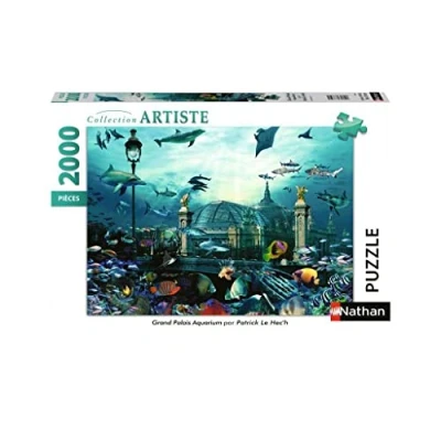Afbeelding van Nathan puzzel 2000 stukjes groot aquariumpaleis volwassenen en kinderen vanaf 14 jaar hoogwaardige perfecte montage kunstenaarscollectie 87874