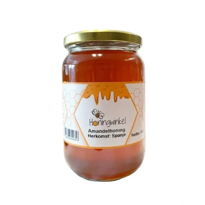 Afbeelding van Amandelhoning 900g uit Spanje Honingwinkel.nl