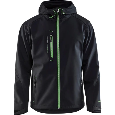 Afbeelding van Blåkläder 4949 Softshell Jack Zwart/Groen S