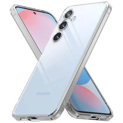 Afbeelding van Ringke beschermhoes compatibel met Samsung Galaxy S24 FE [Fusion] transparant ultradun robuust stijf achterkant zachte bumper schokbestendig case accessoires