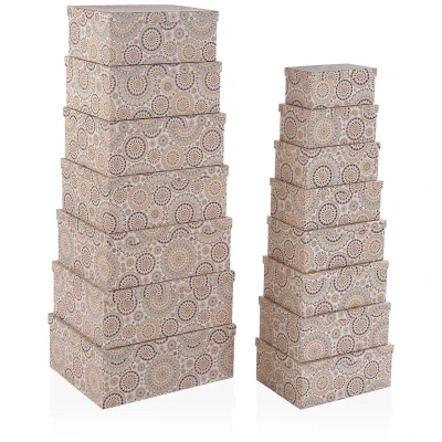Afbeelding van Set decoratieve dozen Versa MARRAKECH Karton (15 Onderdelen)