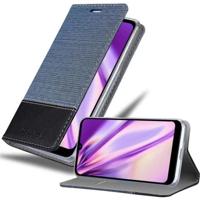 Afbeelding van Cadorabo Hoesje geschikt voor LG K50 in GRIJS ZWART Beschermhoes met magnetische sluiting, standfunctie en kaartvakje Book Case Cover Etui