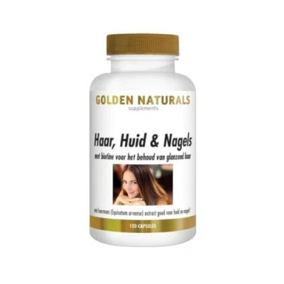 Afbeelding van Golden Naturals Haar Huid &amp; Nagels Capsules 120CP