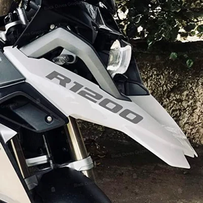 Afbeelding van Set van 2 R1200 stickers, compatibel met R1200GS R 1200 GS Motorrad Adventure Moto (grijs)