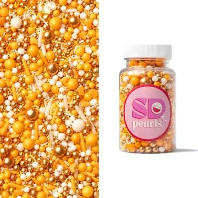 Afbeelding van SD Pearls Mélange de sucres et perles multicolores comestibles pour gâteaux, muffins cupcakes (mélange « ambre », 100 g)